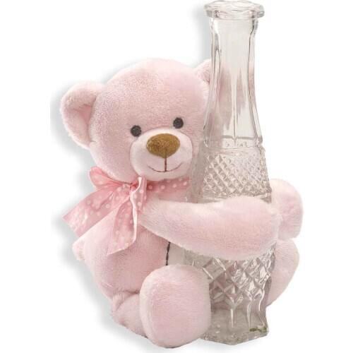 Stuffed Soft Toy Baby Teddy Bear Vase Huger Pink / Blue / Ivory, 10"