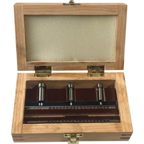 HSS Keyway Broach Set Metric Sized 6pcs 2mm 3mm Broaches 6/8/10 Collared Bushings with Shims CNC Cutting Tools knife H