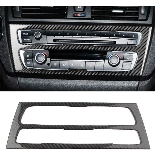 Carbon Fiber ABS Car Air Condition CD Console Panel Cover Decor CAr Sticker For BMW 1 Series F20 F21 2012 2013 2014 2015
