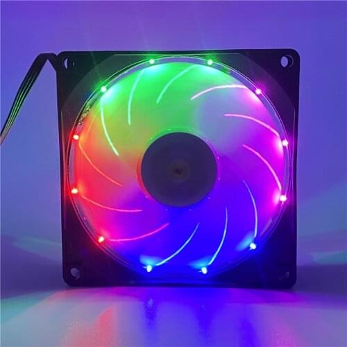 New 9025 90MM 90x90x25mm Led Cooling Fan with multicolor computer case fan with 3pin and 4D connector