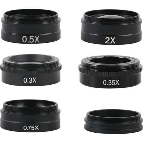 Video Microscope Camera Industry Objective lens 0.35X 0.5X 2.0X for 10A C-MOUNT lens Barlow Auxiliary Glass Lens