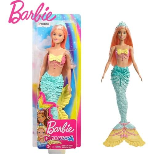 Original Brand Barbie Doll Mermaid Feature Rainbow Lights Toys for Girls Princess Dolls fashion Baby Toys Chilren Birthday Gifts
