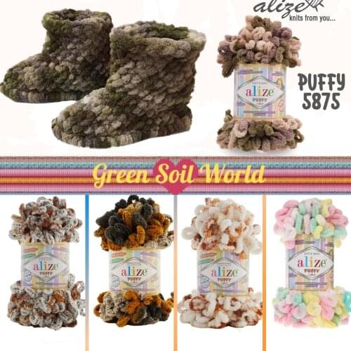 Finger Knitting Yarn - 28 Color Options - 9 Meters(100gr) - Alize Puffy Color - Blanket - Booties - Amigurumi - Doll - Shawl - Home Textile - Accessory Materials - Hat - Vests- Booties - Soft - DIY