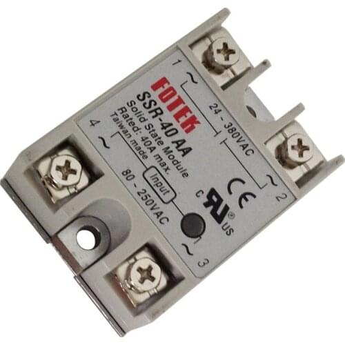 Taiwan FOTEK Solid State Module SSR-40AA AC Activation AC-AC Control Signal 40A Solid State Relay SSR