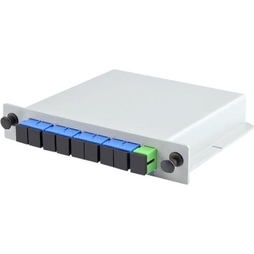 Fiber Optic Plc Splitter 1 x 8 Insertion Outdoor Electrical Splitter / Lgx / Cassette Type Sc/Apc