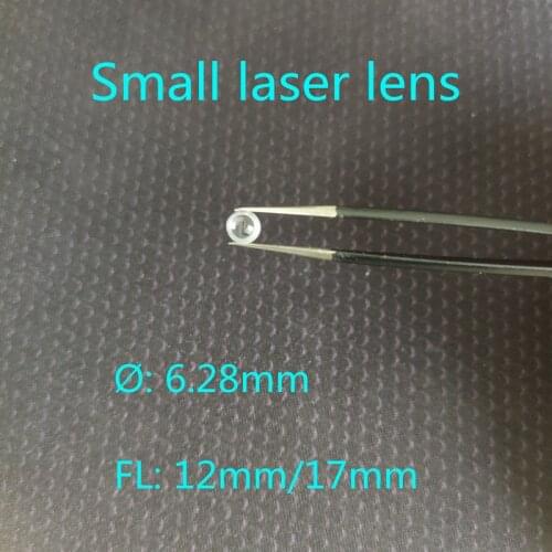 High quality diameter 6.28mm focal length 12mm 17mm small Laser Focus Lens Spot lens Clean surface