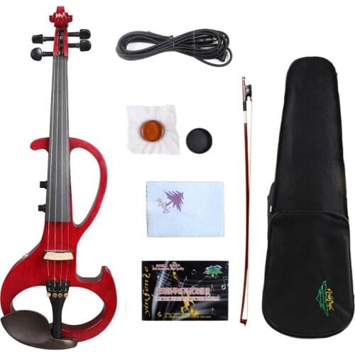 Yinfente Electric silent violin 4/4 Nice Tone Handmade Free Case Bow #EV6