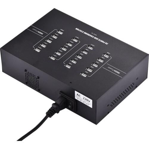 Ladagogo 20 Port USB Charging Station for Multiple Devices Built-in 200W Power Adapter