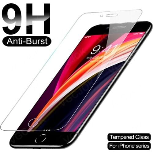 9H Anti-Burst Tempered Glass For iPhone 7 8 6 6S Plus Screen Protector Glas On iPhone 5 5C SE 5S 2020 Full Cover Protective Film