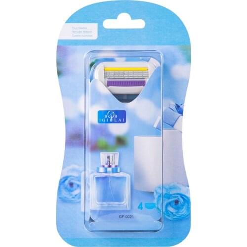 New in spring andsummer 2021straight razor holderstainless depilador femininomaquinilla de afeitar mujer1handle5head