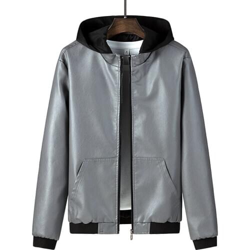 Plus Size M-5XL PU Leather Clothes Tactical Windproof Waterproof jacket men Flight Pilot Hood Coat Military Field bomber Jacket