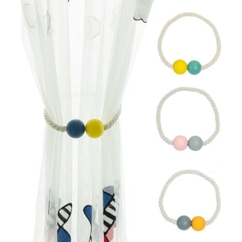1Pcs Curtain Buckle European Magnet Curtain Straps Double Ball Curtain Magnetic Straps Modern Minimalist Curtain Accessories