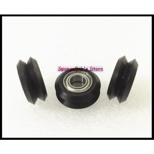 10pcs/Lot BW25 4mm W V groove bearing Openbuilds for 3D printer nylon wheel ball bearing with pulley track roller