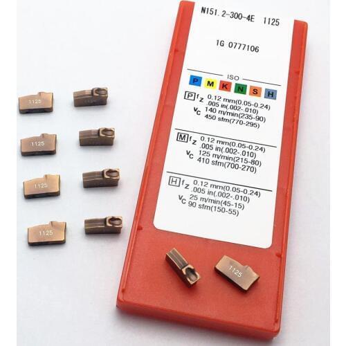 10 pieces N151.2-300-4E 1125 slotted blade slot kepala tunggal penggilingan pemotong 100% logam karbida N151.2-300 alat balik