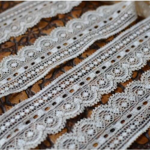 5 Meters 3cm Width Light Orange Elastic Lace Trims Garment Accessories Lace Ribbon