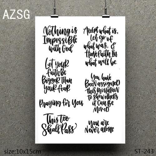 AZSG Beautiful story Clear Stamps/seal for DIY Scrapbooking/Card Making/Photo Album Decoration Supplies