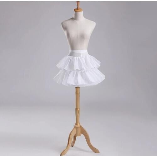 White Women Girls Vintage Multilayer Pleated Petticoat Ballet Bubble Short Tutu