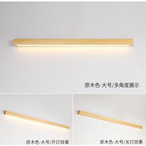 Nordic Style Wooden LED Wall Lights Bedroom Bedside Corridor Lighting Modern Background Wall Lamp Wall Mounted Home DECO