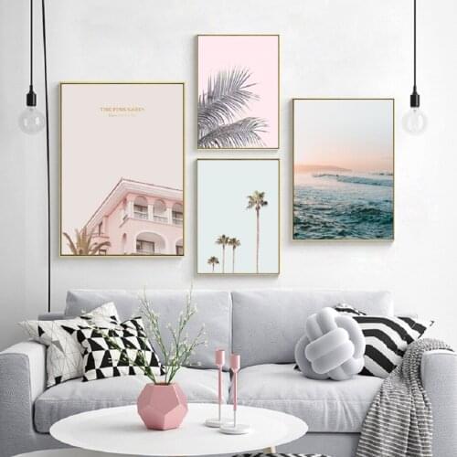 Nordic Travel Landscape Canvas Painting Palm Tree Poster And Prints Wall Art Pictures For Living Room Modern Home Decor