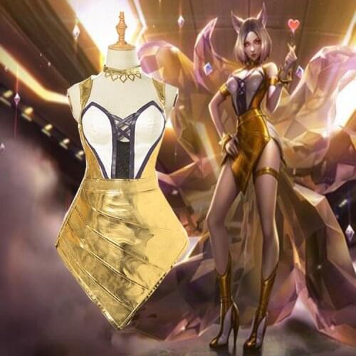 KDA Ahri Prestige Cosplay Costume LOL Ahri cosplay costume dress female