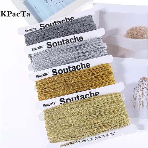 KPacTa Multiple Colour 34 Yard(31 meters) Chinese Soutach Color Ethnic Snake Belly Cord DIY Jewelry Braided Accessories Material