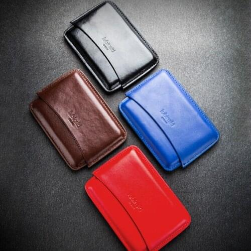 LUBINSKI Brand New Genuine Leather Cigar Accessories Travel Cigar Cigarette Case 10 Tubes Holder Humidor Smoking Tool For Cohiba