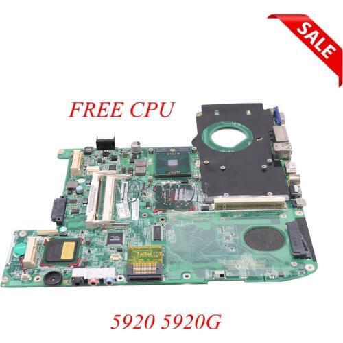 NOKOTION MBAGW06002 DA0ZD1MB6F0 MB.AGW06.002 For acer Aspire 5920G Laptop Motherboard PM965 DDR2 With Graphics Slot FREE CPU