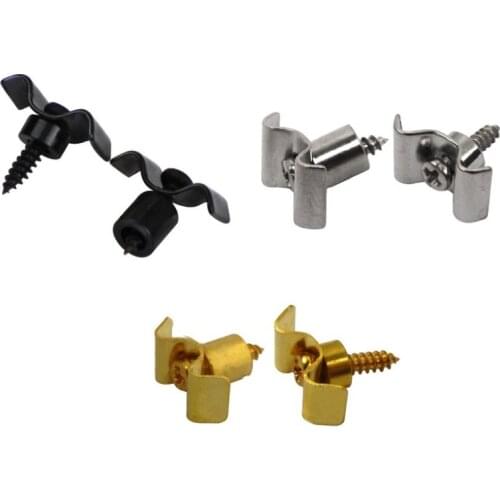 FLEOR 10 Pairs of Metal Electric Guitar String Trees Guide Retainer Guitar Accessories,Gold/Silver/Black Choose