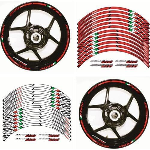 Motorcycle Wheel Decals Stickers Set Rim Stripes Laminated For APRILIA DORSODURO 1200