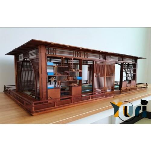 The Untamed Wei Wuxian Wangji Game Doll House Unpainted Scene Model Fit OB11 1/12 BJD Doll Toy DIY Colorless Material Package C