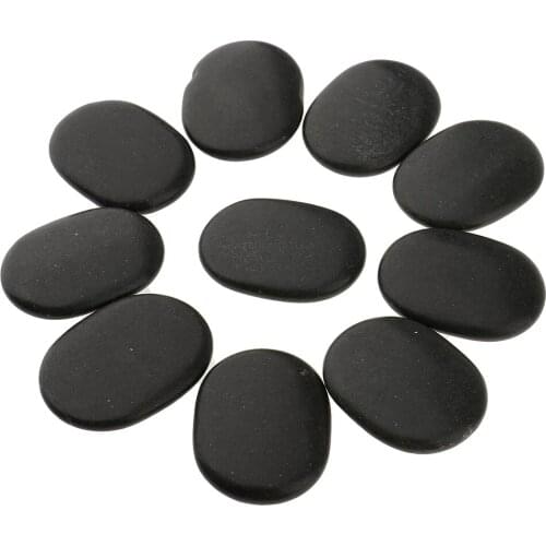 New 10pcs / lot Hot Spa Rock Basalt Stone Massage Stones Massage Lava Natural Stone Set 4*3cm