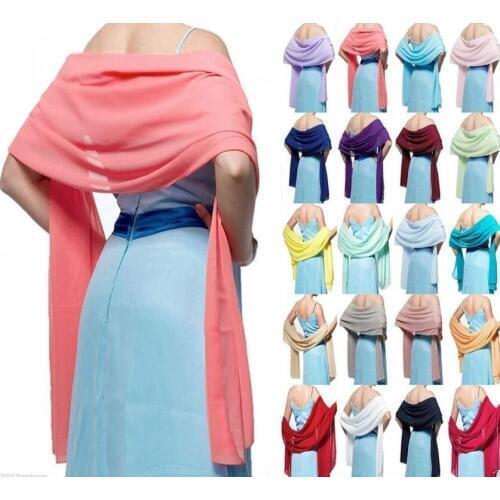 New Hot Soft Scarf/Shawl Chiffon for Wedding Party Prom Bride Bridesmaid cape bridal bolero