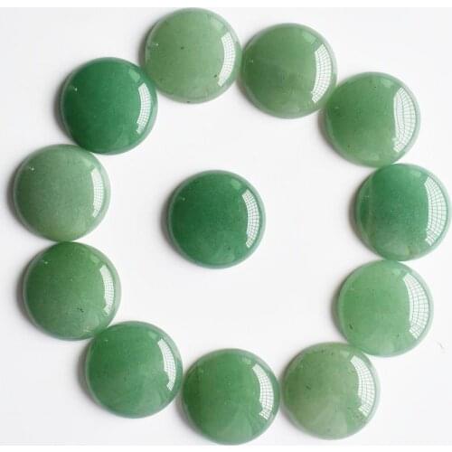 Wholesale 20pcs/lot good quality Natural Green Aventurine round cabochon beads 25mm for jewelry Accessories making free shipping