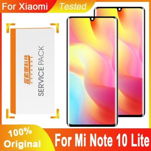 Original 6.47'' Display Replacement For Xiaomi Mi Note 10 Lite LCD Touch Screen Digitizer Assembly For Mi Note 10 Lite Display