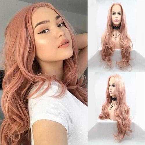 Synthetic Lace Front Wig Ash Pink Blonde Short Wigs For Black Women Cosplay Stright Curly Frontal Colored Hair With Pre Plucked