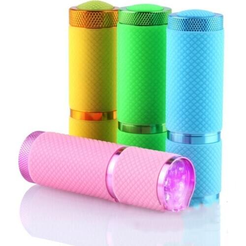 Portable Mini 9 LED Nail Dryer Curing led gel lamp Flashlight Torch For UV Gel Nail Polish Dryer Beautiful Tools