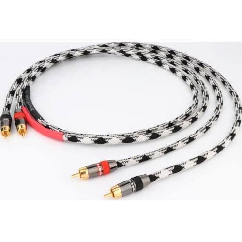 Preffair x401 99.998% OFC Copper Signal Internect Signal Cable With R1703 RCA Plug