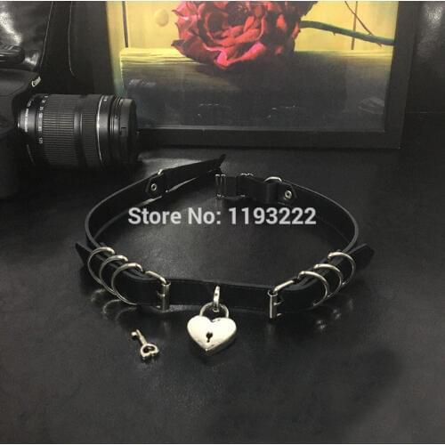 Handcrafted Punk Gothic Harajuku Body Waist Harness D Metal Heart Lock Locket Straps Adjusable Belts