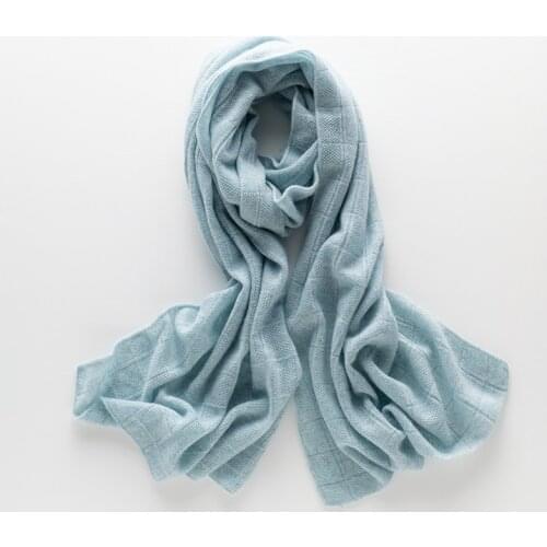 Winter Autumn New Fashion Thick Warm Soft Scarves for Ladies 100% Goat Cashmere Knitting Scarf Woman 200*50cm