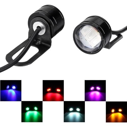 Pair Motorcycle LED Light Bulbs 12V Rearview Mirror Flashing Blinker Lamps 3LED Eagle Eye Lamp Bulb Universal