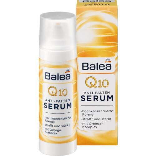Balea Q10 Anti Wrinkle Face Neck Care Serum with Omega Complex Tighten Strengthen Skin Resistance Elasticity Moisturizing Energy