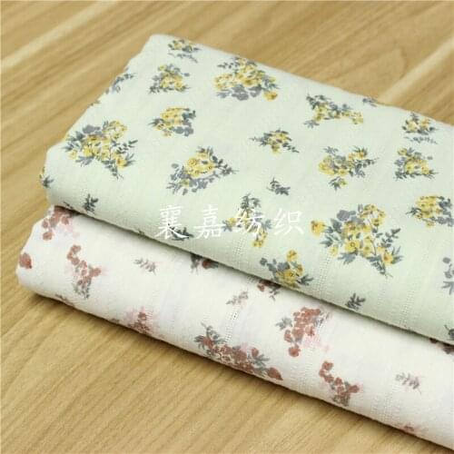 Woven Cotton JacquardKorea Small Floral Fabric