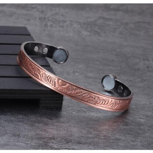 Vinterly Pure Copper Bracelet Magnetic Phoenix Cuff Adjustable Bracelet Health Energy Copper Bracelets Bangles for Arthritis