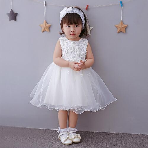 Top quality New baby girls dress Newborn Christmas dresses Infant Satin Party Flower Girl Christening Gown vestidos de festa