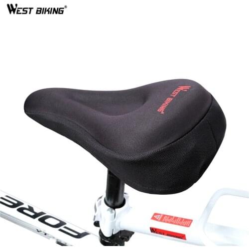 WEST BIKING Cycling Saddle 3D Silicon Gels Cycling Seat Mat Comfortable Cushion Soft Seat Cover Sponge Pad Bicycle Saddle Cover