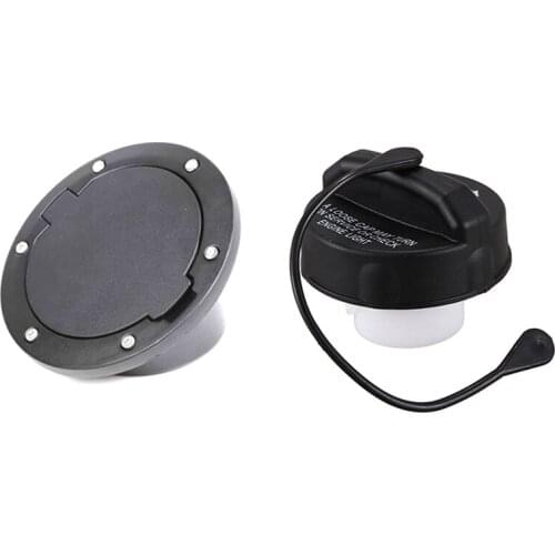 1 Pcs Fuel Door Gas Tank Cover Fuel Tank Cap & 1 Pcs Car Fuel Tank Filler Gas Cap Locking Cover Lid