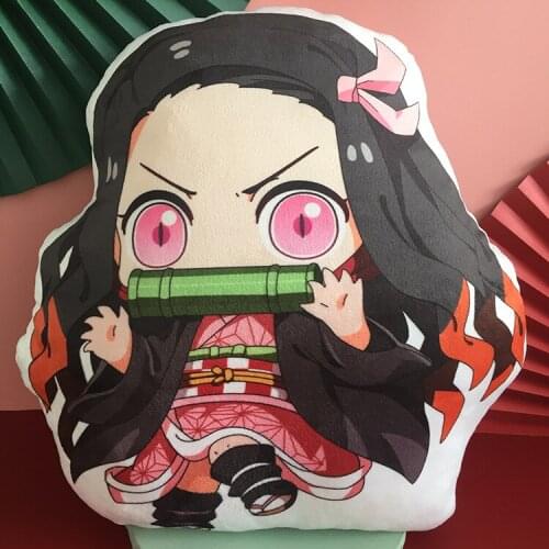 1 PCS HOT Anime Demon Slayer Agatsuma Zenitsu Kamado Nezuko Plush Toys Cartoon Doll Gift 45CM