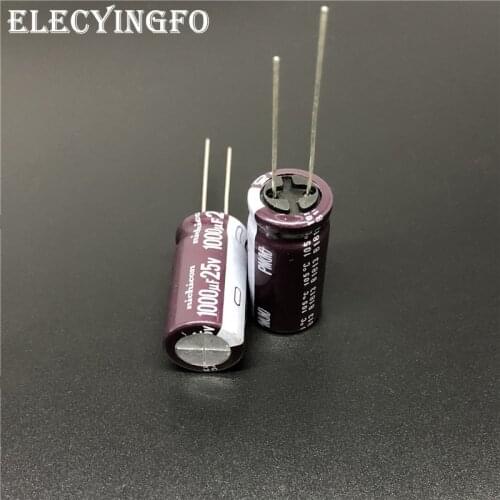 10pcs/100pcs 1000uF 25V NICHICON PM Series 12.5x25mm 25V1000uF Low Impedance Aluminum Electrolytic capacitor