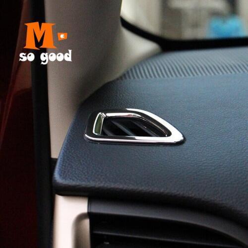 2014 2015 2016 2017 2018 For Jeep Cherokee KL Car ABS Chrome Front Air Condition Outlet Vent Frame Panel Cover Trim Accessories