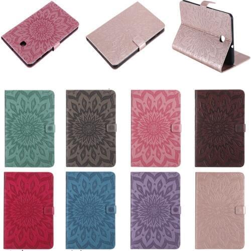 3D Sunflower SM T387 SM-T387 Case for Samsung Galaxy Tab A 8.0 2018 T387 T387V 8.0" Cover Funda Tablet PU Leather Stand Shell